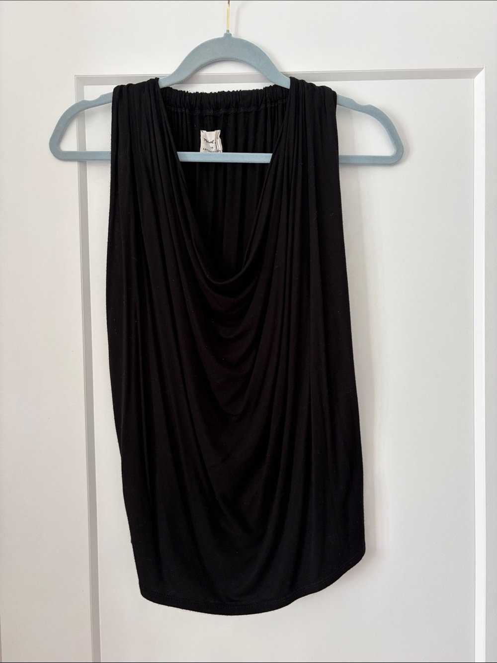 Anthropologie Black Draped Cowl Neck Camisole